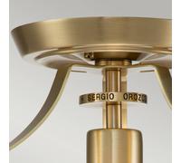 QUOIZEL Lámpara de techo Penn Station, latón cepillado