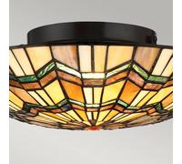 QUOIZEL Plafón Alcott en diseño Tiffany
