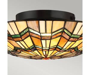 QUOIZEL Plafón Alcott en diseño Tiffany