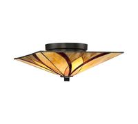 QUOIZEL Plafón Asheville diseño Tiffany altura 16,7cm