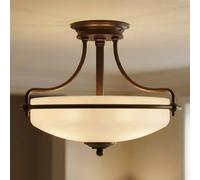 Elstead Lighting Griffin lámpara de techo 3x60 W marrón QZ-GRIFFIN-SFS-PN