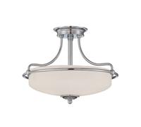 QUOIZEL Plafón Griffin con distancia Ø 43 cm, cromo
