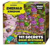 Quokka 1000 Piece Puzzle for Adults Emerald Kingdom - Fantasy Adult Puzzles with Secret Tasks & Fairy Tale Audio Story for Deep Relaxation for Challenge Puzzle Lovers