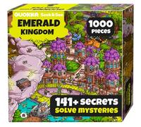 Quokka 1000 Piece Puzzle for Adults Emerald Kingdom - Fantasy Adult Puzzles with Secret Tasks & Fairy Tale Audio Story for Deep Relaxation for Challenge Puzzle Lovers