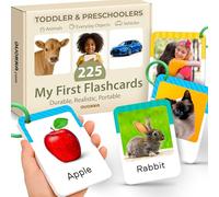 Quokka 225 Tarjetas Flash para niños pequeños de 1 a 3 años, Tarjetas de Alfabeto y primeras Palabras con Anillos, Juguetes educativos para niños pequeños para el Aprendizaje, Divertidas Tarjetas de