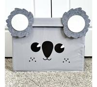 QUOKKA Baul Juguetes Infantil - Cesta Almacenaje Juguetero - Organizador Juguetes Infantil 40x30x25 cm - Koala Caja de Almacenamiento Tela para Niños - Plegable - Asas - Tapa Abatible
