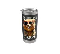 Quokka Be Quokka Happy Australia Smile Quokkas Vaso térmico de acero inoxidable de doble pared