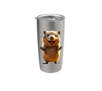 Quokka Be Quokka Happy Sonríe con Quokkas Vaso térmico de acero inoxidable de doble pared