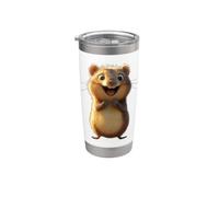 Quokka Be Quokka Happy Sonríe con Quokkas Vaso térmico de acero inoxidable de doble pared