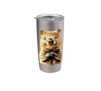 Quokka Be Quokka Happy Sonríe con Quokkas Vaso térmico de acero inoxidable de doble pared