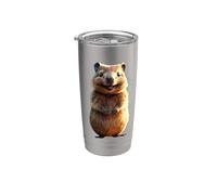 Quokka Be Quokka Happy Sonríe con Quokkas Vaso térmico de acero inoxidable de doble pared