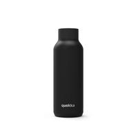Quokka Botella térmica Solid Jet Black de acero inoxidable 510 ml - Doble pared al vacío, 12 h caliente y 18 h fría, boca ancha, tapa antigoteo, idea de regalo