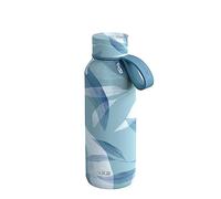 Quokka Solid Con Colgador De Silicona -Blue Wind 510 ML | Botellas De Agua Acero Inoxidable Sin BPA |Botella Térmica De Doble Pared - Mantiene el frío y el Calor para Niños y Adultos