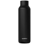 Quokka Solid - Jet Black 850 ML | Botellas De Agua Acero Inoxidable Sin BPA |Botella Térmica De Doble Pared - Mantiene el frío y el Calor para Niños y Adultos