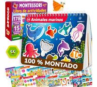 QUOKKA Busy Board Montessori 1 2 Año - Versión Inglés - Libro Sensorial Bebe con 15 Temas - Busy Book Juegos Montessori 3 4 Años - Regalo Educativo para Niños y Niñas