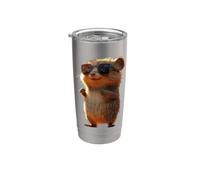 Quokka con Gafas de Sol Sonrisa Feliz con Quokkas Vaso térmico de acero inoxidable de doble pared