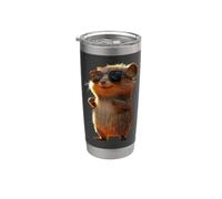 Quokka con Gafas de Sol Sonrisa Feliz con Quokkas Vaso térmico de acero inoxidable de doble pared