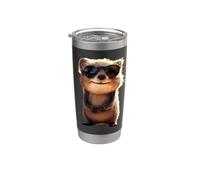 Quokka con Gafas de Sol Sonrisa Feliz con Quokkas Vaso térmico de acero inoxidable de doble pared