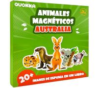 QUOKKA Juego magnético para niños de 2 a 3 años - Juego Australiano de más de 20 Piezas. Actividad de Rompecabezas magnético para niños pequeños en el avión. Juguetes educativos para Llevar