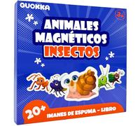 QUOKKA Juego magnético para niños de 2 a 3 años - Rompecabezas magnético de insectos de más de 20 piezas - Actividad para niños pequeños en el avión - Juguetes educativos para llevar - Juegos de viaje