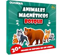 QUOKKA Juego magnético para niños de 2 a 3 años: rompecabezas magnético de más de 20 piezas en el bosque para niños pequeños en aviones. Juguetes educativos para llevar. Juegos de viaje. Imán de apren