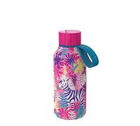 Quokka Kids Solid Con Colgador - Zebras 330 ML | Botellas De Agua Acero Inoxidable Sin BPA |Botella Térmica De Doble Pared - Mantiene el frío y el Calor para Niños y Adultos