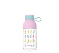Quokka KIDS BOTELLA TRITAN ICE CON COLGADOR FEATHERS 430 ML