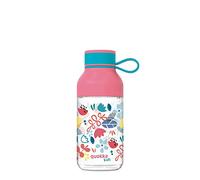 Quokka Kids Ice Con Colgador - Flowers 430 ML | Botella de Agua Reutilizable de Tritan - Libre de BPA | Amplia Apertura para Rellenar y con tapón antigoteo