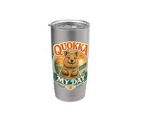 Quokka My Day Happy Australian Beach Sunset Vaso térmico de acero inoxidable de doble pared