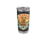Quokka My Day Happy Australian Beach Sunset Vaso térmico de acero inoxidable de doble pared