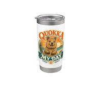 Quokka My Day Happy Australian Beach Sunset Vaso térmico de acero inoxidable de doble pared