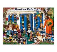 QUOKKA Puzzle 1000 Piezas para Adultos y Niños Mayores - Rompecabezas Divertidos de Animales para Hombres y Mujeres - Juguete Colorido Animales en la Cafetería para Niños de 8 a 12 Años