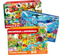 Quokka Puzzle 300 Piezas Niños 3 4 5 Años - Set 3 Puzzles Animales Marinos 6 7 8 Años - Océano Ciudad e Insectos Rompecabezas Niños - Juguetes Educativos Regalo de 4 a 9