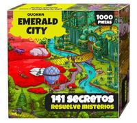 QUOKKA Puzzle de 1000 Piezas para Adultos Reino Esmeralda - Puzzle Fantasy con Desafíos Secretos y Cuento de Audio para una Relajación Profunda
