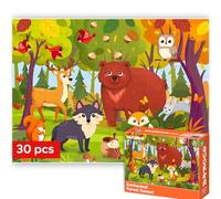 QUOKKA Puzzle Infantil de 3 a 5 años - Puzzle 30 Piezas para Niños de 2 a 4 años - Puzzles Educativos de Bosque para Niños de 4 a 6 años - Regalo de Juguetes Educativos para Niños y Niñas