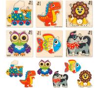 QUOKKA Puzzle Madera Niños 1 2 Años - 6 Juguetes Montessori de Madera 3 4 Años - Puzzle Animales para Bebe 18 Meses - Juegos Didácticos para Niños y Niñas - Regalo Educativo Infantiles de 2 a 5