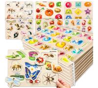 Quokka Puzzle Madera Niños 1 2 Años - Set 8 Juegos Montessori 2 3 Años - Montessori ABC Realista Puzzle Bebe - Juguete Rompecabezas Madera - Regalo Educativo Infantiles de 2 a 5