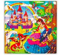 QUOKKA Puzzle Princesas para Niñas 2 3 4 Años - 28 Piezas Puzzle Madera Infantil - Juguetes Princesa Montessori para Niñas y Niños - Juegos Regalo Educativo de 3 a 7 Años