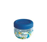 Quokka RECIPIENTE COMIDA MS CON FUNDA DE SILICONA BUBBLE BLUE PEONIES 500 ML