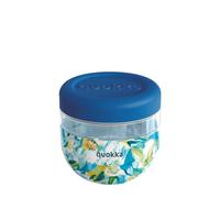 Quokka RECIPIENTE COMIDA MS CON FUNDA DE SILICONA BUBBLE BLUE PEONIES 770 ML
