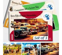 QUOKKA Rompecabezas Adultos con Alzheimer - 3x100 Piezas Grandes Puzzle Caballo Perros y Coches para Ancianos - Juego Cognitivo para Adultos - Entretenimiento Juegos para Personas Mayores con Demencia