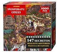 QUOKKA Rompecabezas De 1000 Piezas para Adultos - Inspirado En Película De Terror Nosferatu - Cartón Grueso Primera Calidad, 147 Misterios Ocultos, 2 Sobres Secretos Una Experiencia Más Inmersiva