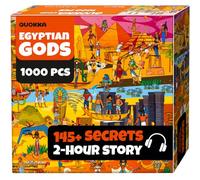 QUOKKA Rompecabezas De 1000 Piezas para Adultos Mitos Dioses Antiguos Egipcios - Caja De Lujo con Retos Extra Divertidos Relajarse - Desarrollar La Creatividad Y Regalar