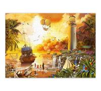 QUOKKA Rompecabezas de 1000 Piezas para Adultos y niños Mayores - Rompecabezas de fogata para Hombres y Mujeres - Juguete Colorido para niños de 8 a 12 años - Juego Familiar del Faro