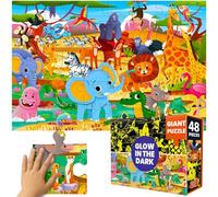 QUOKKA Rompecabezas De Suelo para Niños De 3 A 4 Años - Rompecabezas De 48 Piezas Grandes para Niños - Rompecabezas Que Brillan En La Oscuridad para Niños De 4 A 5 Años