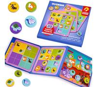 QUOKKA - Rompecabezas magnéticas para niños, 20 Rompecabezas con 3 Niveles: Sencillo, Medio y difícil - Fichas magnéticas curizadas - Juego de Viaje portátil Educativo para restaurantes, Coches