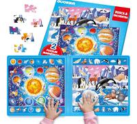 Quokka Rompecabezas Magnéticos para Niños De 3 A 5 Años - Pack 2 Juegos Busca Encuentra - Tablero Viajar con Objetos Ocultos, Un Mapa Espacio Animales del Ártico - Regalo Educativo 3 Años