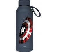 QUOKKA SOLID X MARVEL | BOTELLA TÉRMICA DE ACERO INOXIDABLE DOBLE PARED CON COLGADOR | CAPTAIN AMERICA