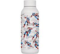 QUOKKA SOLID X MARVEL | BOTELLA TÉRMICA DE ACERO INOXIDABLE DOBLE PARED | CAPTAIN AMERICA RETRO COMIC