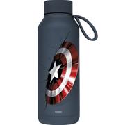 QUOKKA SOLID X MARVEL | BOTELLA TÉRMICA DE ACERO INOXIDABLE DOBLE PARED CON COLGADOR | CAPTAIN AMERICA